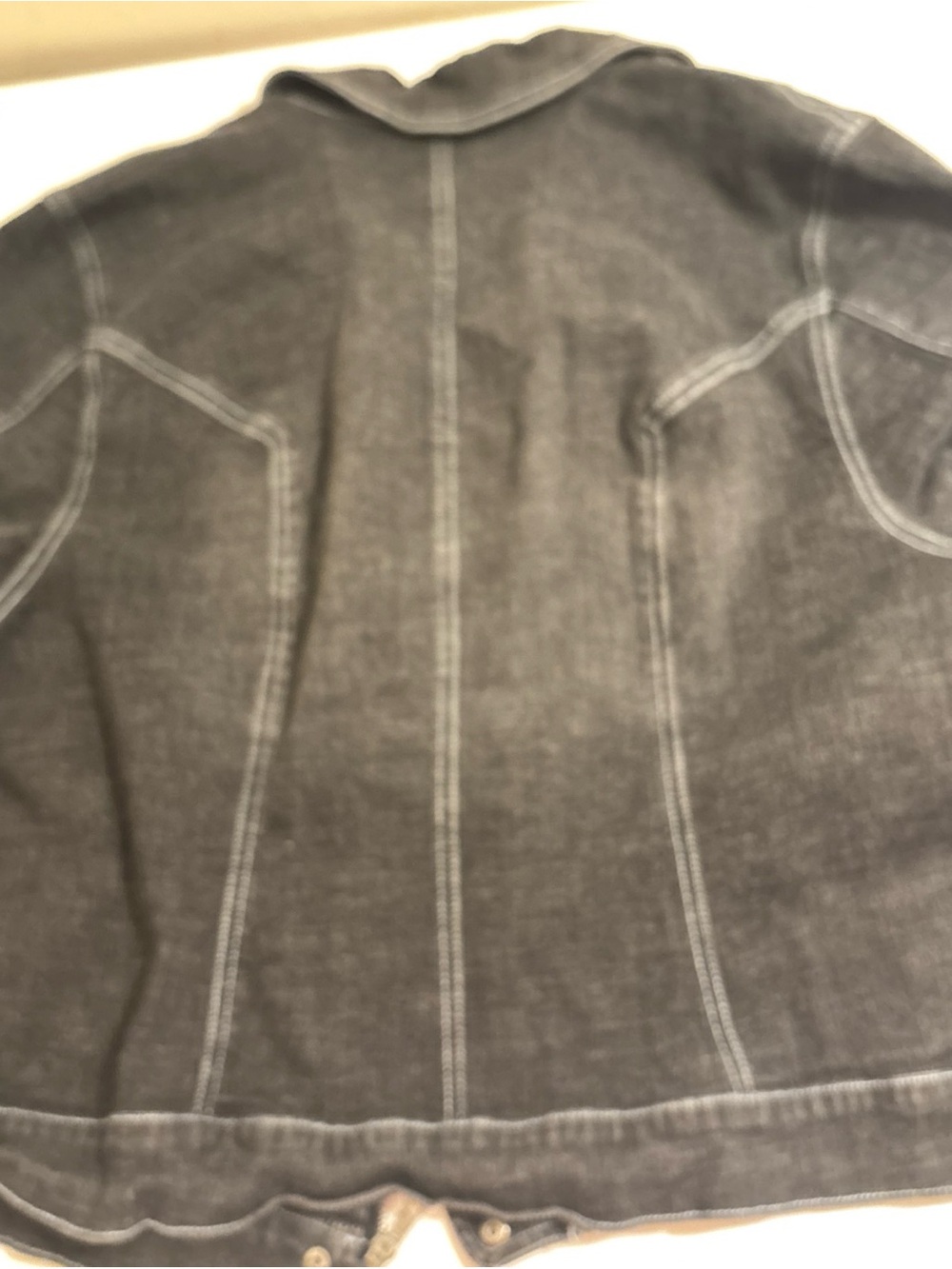 Lane Bryant Jacket Black Denim with zipper pockets. Biker, Punk, Goth - Picture 5 of 8